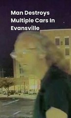 Caught on Camera_ Man Destroys Multiple Cars in Evansville