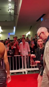 Tina Kunakey et Vincent Cassel à la 79ème Mostra de Venise le 2 septembre 2022.