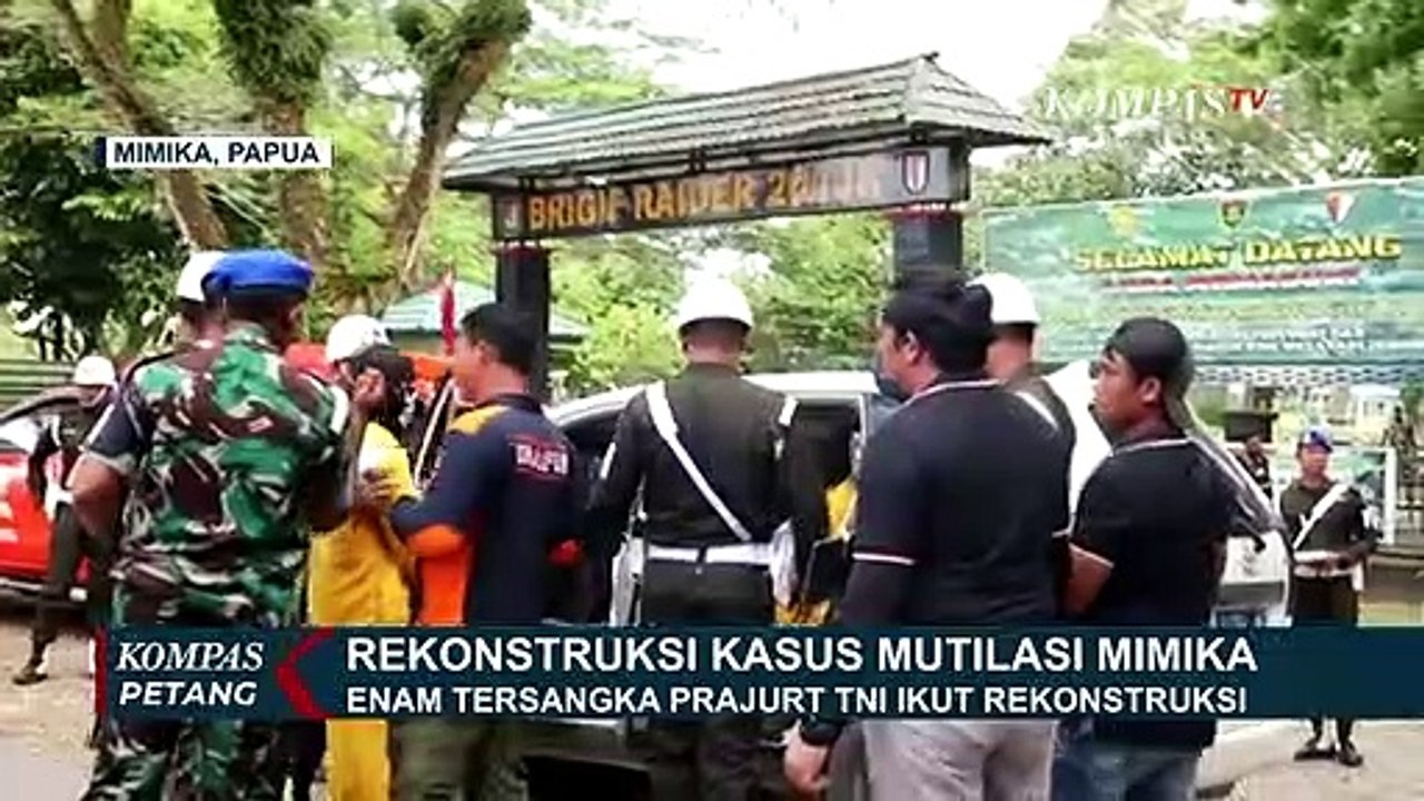 6 Tersangka Prajurit TNI Ikut Rekonstruksi Kasus Mutilasi Mimika Papua