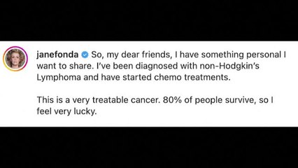 Jane Fonda anuncia que tiene cáncer