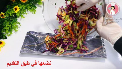 5 أنواع من السلطات الباردة مقبلات لذيذة سلطة لبن بخيار سلطة ذرة سلطة ملفوف فتة مقالي وخضار وخبز مقلي