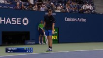 US Open ball boy saves Medvedev with impressive catch