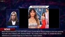 Maren Morris unveils cheeky 'Lunatic Country Music Person' t-shirts after she was slammed for  - 1br