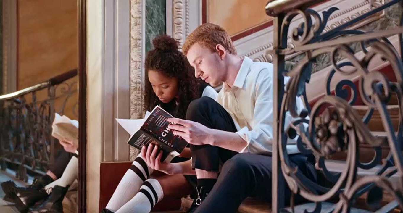 Students with books