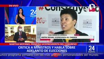 Congresista Martha Moyano: “Buscan ponernos pésimos ministros, con poca capacidad”