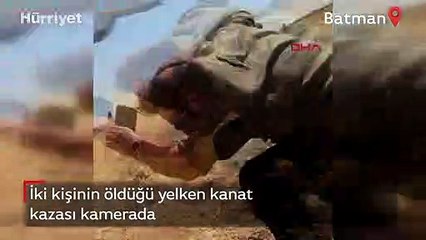 Batman'da 2 kişinin öldüğü yelken kanat kazası kamerada