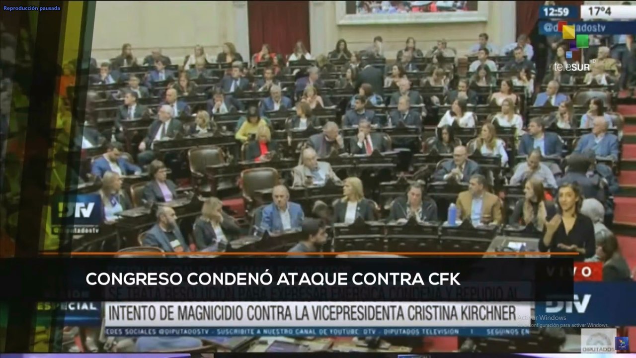 teleSUR Noticias 14:30 03-09: Congreso Argentino condenó atentado contra CFK