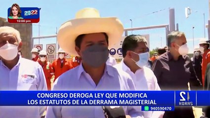 Congreso deroga Decreto Supremo que modifica el estatuto de la Derrama Magisterial