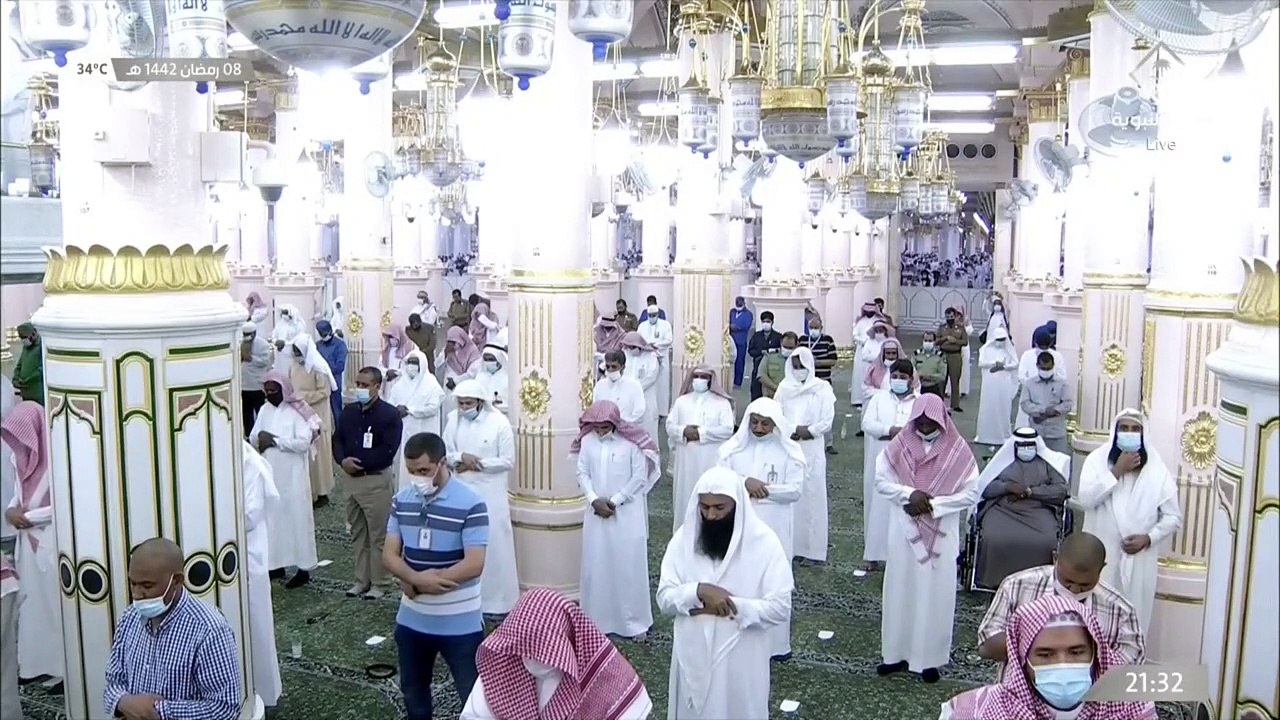 صلاة التراويح من الحرم النبوي الشريف 8 رمضان 1442 هـ
