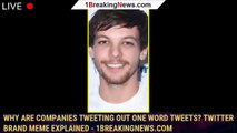 Why Are Companies Tweeting Out One Word Tweets? Twitter Brand Meme Explained - 1breakingnews.com