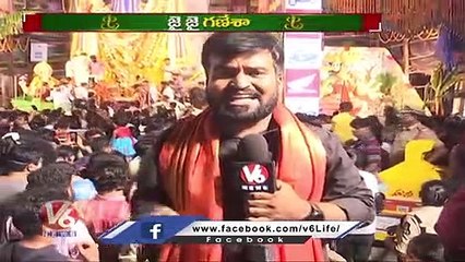 Minister KTR Son Himanshu Visits Khairatabad Ganesh  Hyderabad _|V6 News