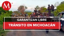 En Michoacán, tras 4 años retiran bloqueos en carreteras de Tierra Caliente