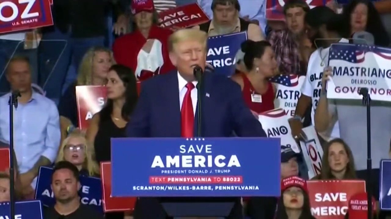 Trump calls John Fetterman as one of the most dangerous democrats at his rally in Wilkes Barre, Pennsylvania