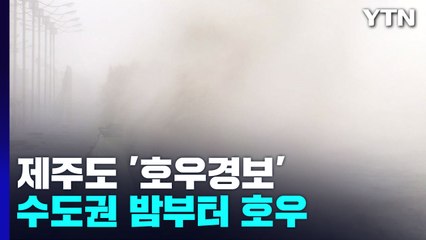 [날씨] 태풍 전부터 제주도 '호우경보'...수도권 밤부터 국지성 호우 / YTN