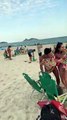 Morning Glory Cloud Passes Over Brazilian Beachgoers