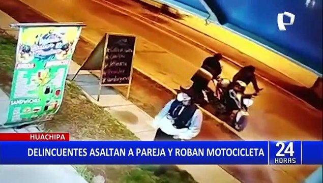 Delincuencia en Huachipa: Malhechores armados le robaron moto a una pareja