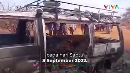 Aksi Keji Teroris Bakar Truk Pembawa Pasokan Makanan