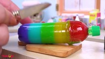 Satisfying Miniature Rainbow Coca-Cola Jelly Recipe _ Perfect Tiny Fruit Jelly Tutorial _ Tiny Cakes