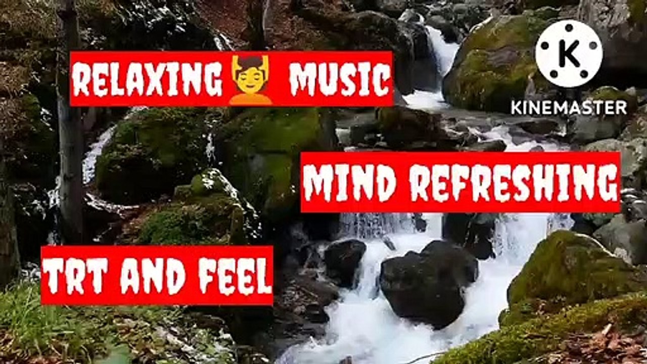 Relaxing video with water fall, calming music, sleeping video music