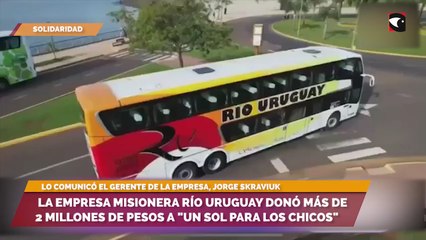 La empresa misionera Río Uruguay donó más de 2 millones de pesos a la colecta de "Un sol para los chicos"