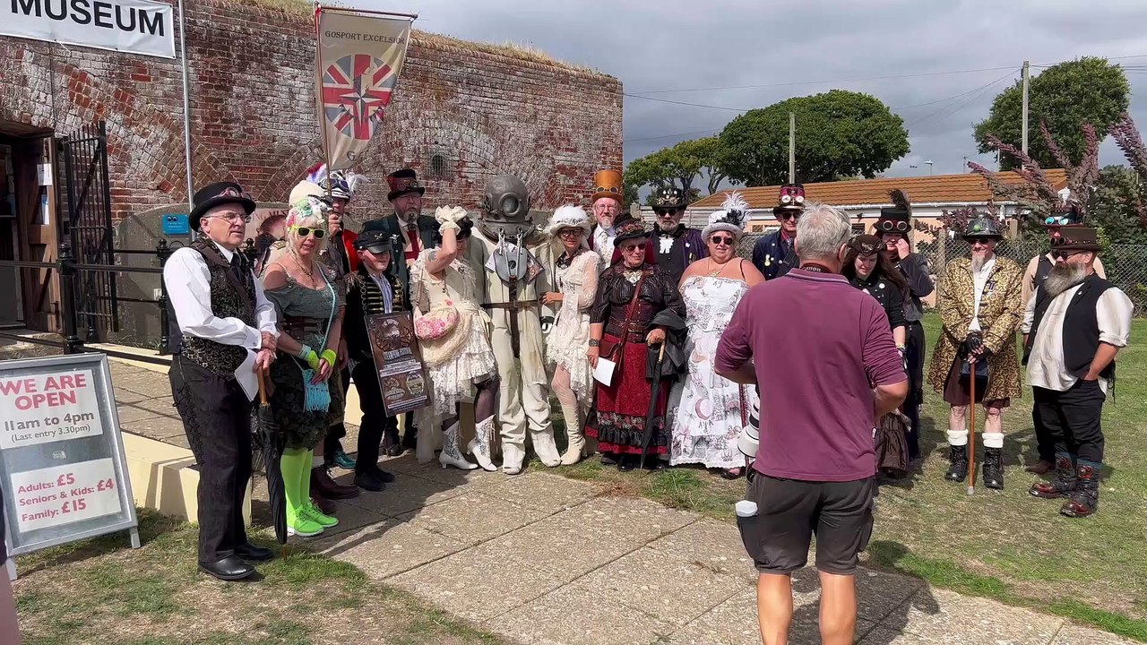 Gosport Steampunk Society parades through Gosport to promote upcoming 'huge' festival
