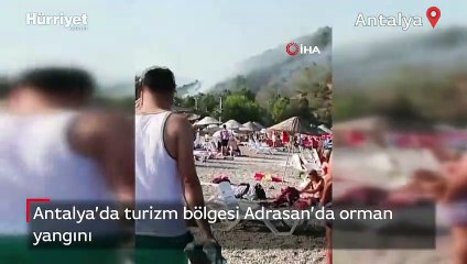 Antalya’da turizm bölgesi Adrasan’da orman yangını