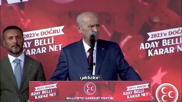 Bahçeli: Bizim çetelere, suç örgütlerine, emperyalizmin güdümüne girmiş muhalefet partilerine tavizimiz olmayacaktır.