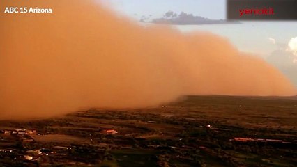 Kum fırtınası film sahnelerini aratmadı