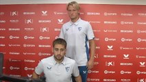 Ambiente tenso en la presentación de Januzaj y Dolberg con el Sevilla