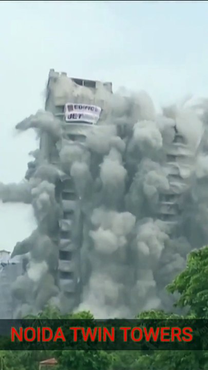 Twin Towers Demolition | Biggest Demolition In India |Twin Towers destroyed | Seenu Connects#SHORTS
