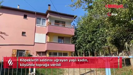 Köpeklerin saldırısı uğrayan yaşlı kadın, köyünde toprağa verildi