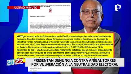 Presentan denuncia contra Aníbal Torres por presunta vulneración a la neutralidad electoral