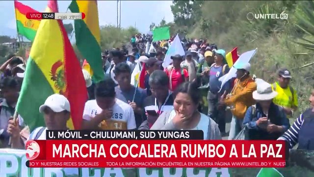 Cocaleros de Adepcoca iniciaron su marcha desde los Yungas hacia La Paz