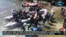 Así llega una patera por sus propios medios a Lanzarote Canarias recibe 153 inmigrantes ilegales en 24 horas