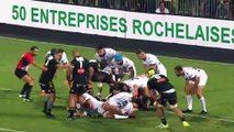 TOP 14 - Essai de Dillyn LEYDS (SR) - Stade Rochelais - Montpellier Hérault Rugby - Saison 2022/2023