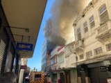 Incêndio atinge prédio no Centro de Florianópolis