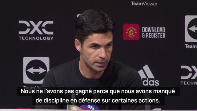 6e j. - Arteta : Nous sommes très déçus, ce match était à notre portée