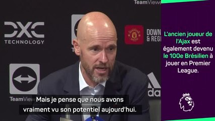 6e j. - Ten Hag : "Nous avons vu le potentiel d'Antony aujourd'hui"