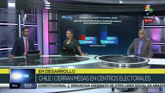 Cierran mesas electorales en Chile tras plebiscito constitucional
