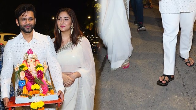 Rahul Vaidya Disha Parmar Ganesh Visarjan करते Troll,चप्पल पहनकर...| Boldsky *Entertainment