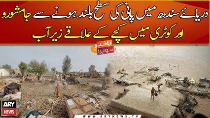 Areas of Jamshero and Kotri under water as water surface in River Sindh rises