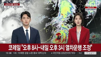 코레일 "오후 8시~내일 오후 3시 열차 운행 조정"