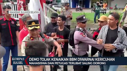 Tahan Kontainer, Aksi Demo Tolak Kenaikan Bbm Ricuh