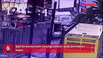 Şişli'de kamyonetin çarptığı kadının ayak parmakları koptu