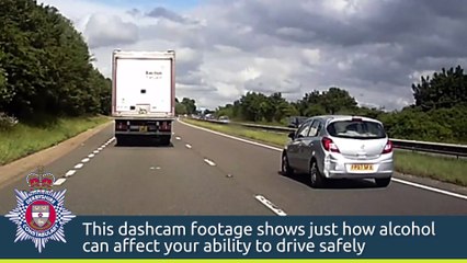 Drink driver hits lorry and flips her car in Derbyshire