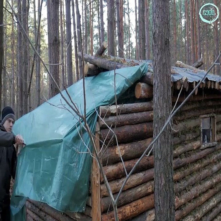 Building Log Cabin in the Forest, Shed by the Hut, In The Continuation of Construction, Workbench