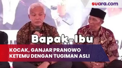 Kocak! Berkunjung ke Cilacap, Ganjar Pranowo Ketemu dengan Tugiman Asli