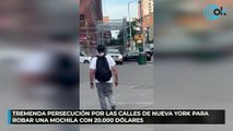 Tremenda persecución por las calles de Nueva York para robar una mochila con 20.000 dólares
