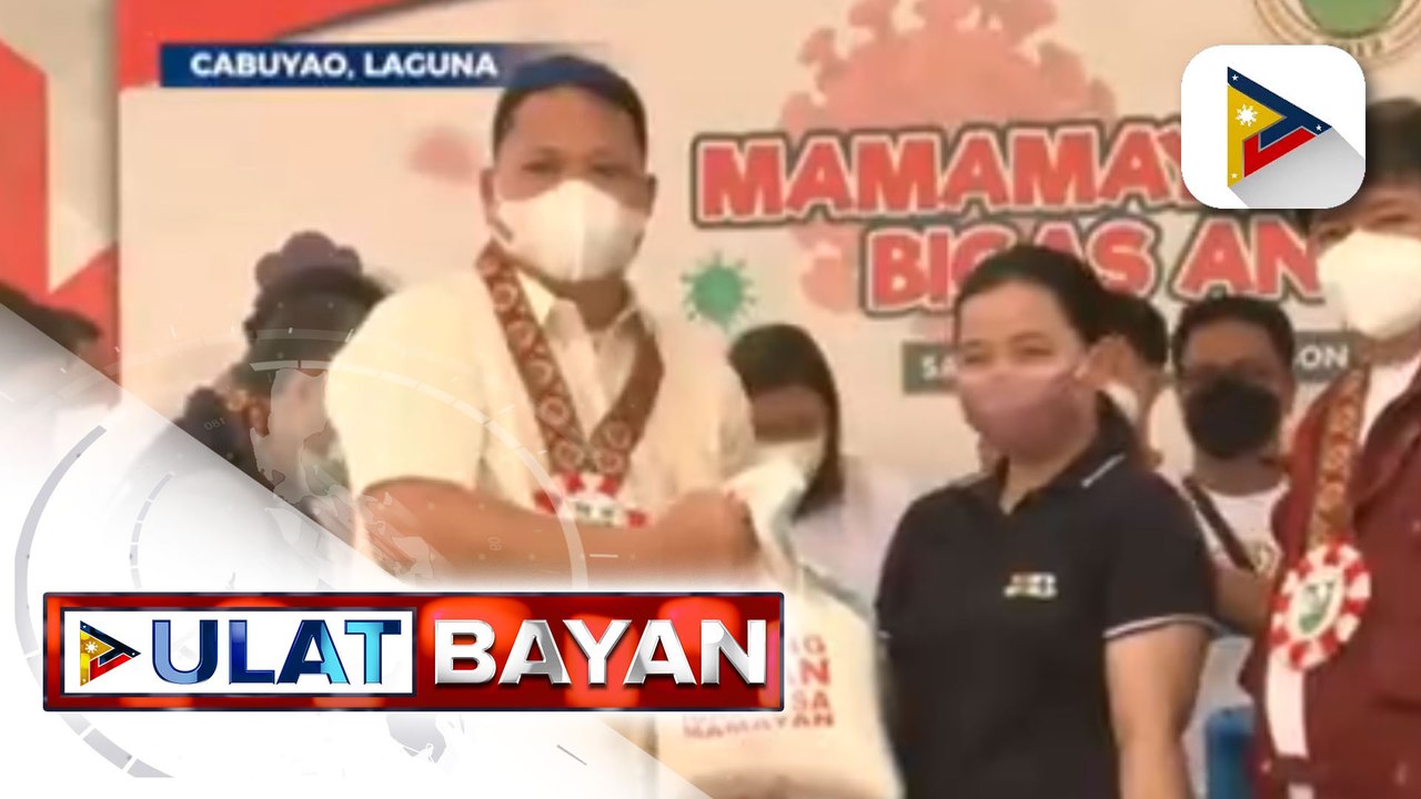 Mga nagpabakuna ng booster shot sa Cabuyao, Laguna, nakatanggap ng tig-5KG na bigas