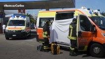Incidente a Rimini: scooter si schianta contro auto con roulotte di turisti. Il video dei soccorsi